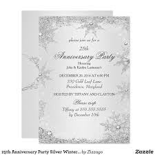 25th Anniversary Party Silver Winter Wonderland Invitation Zazzle Com 25th Wedding Anniversary Invitations 25th Anniversary Party Wedding Anniversary Invitations