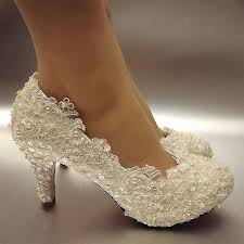 Lace White Ivory Pearls Wedding Shoes Bridal Flats Low High Heel Pumps Size 5 12 Wedding Shoes Heels Pearl Wedding Shoes Bridal Shoes