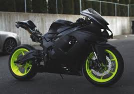 Black And Neon Green Rims Black Lime Green Motorcycle Motorcycle Sports Bikes Motorcycles Motorcycle Bike