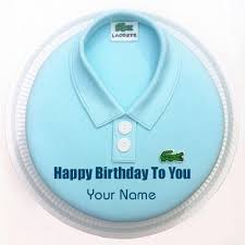 Personalized Birthday Cakes For Men With Name Write Name On Rainbow Flower Happy Birthday Cake Dad Birthday Cakes Birthday Cakes For Men Shirt Cake