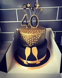 Simple 40th Birthday Cake For Him Black And Gold 40th Birthday Cake I Just Delivered To The Venue Birthday Cake For Women Simple Birthday Cake Ideas For Adults Men 40th Birthday Cakes