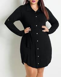 Long Sleeve Plus Size Button Up Shirt Dress Plus Size Fashion Fashion Plus Size Outfits