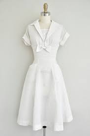 Holy Cow I Own This Dress Vintage 1950s White Bow Tie Dress Stunning Vintage Dresses 50s Historical Dresses Bow Tie Dress