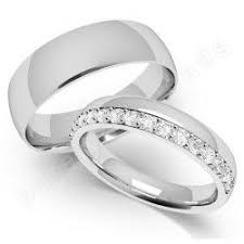 Matching His N Hers Wedding Rings In18ct White Gold 1509 Http Www Purelydiamonds Co Uk Wedding Rings His Her Cincin Perkawinan Cincin Kawin Cincin Tunangan