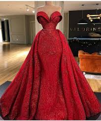 Now This Is How To Make A Grand Entrance Red Wedding Gown Or Wedding Reception Dress Si Red Lace Prom Dress Red Prom Dress Long Prom Dresses Long With Sleeves