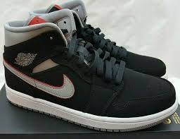 Nike Air Jordan 1 Mid Black Particle Grey White Nike Air Jordan 1 Mid Aj1 Black Particle Grey Shoes 554724 060 Size 8 Jordan Baseballshoes Air Jordans Retro Nike Air Air Jordans
