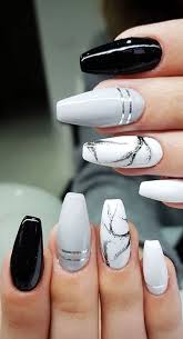 Black And White Nail Ideas 2020 41 Extraordinary Black White Nail Designs Ideas Just For You In 2020 Black Nail Designs Coffin Nails Designs Gel Nail Designs
