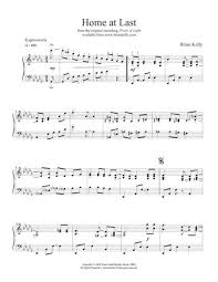 Solo Piano Sheet Music By Brian Kelly Home At Last Sheet Music Piano Sheet Music Independent Musician