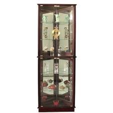 Walmart Jenlea Floor Standing 3 Sided Corner Curio Cabinet Corner Curio Curio Cabinet Furniture