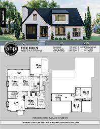 1 5 Story Modern Cottage Style Plan Fox Hills In 2020 Cottage Style House Plans Craftsman House Plans Modern Cottage Style