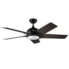 Reiga 52 Inch 5 Matt Black Hand Painted Blades Silent Ceiling Fan With Led Light Remote Control Ceiling Fans Without Lights Ceiling Fan Ceiling Fan With Light