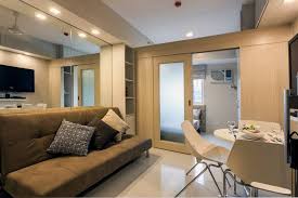 Entire Home Apt In Manila Philippines Modern Minimalist Condominium Offers A Cont Condo Interior Design Small Small Condo Living Condominium Interior Design