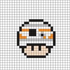 Bb8 Mushroom By Tashar H On Kandi Patterns Pixel Art Pattern Perler Beads Pixel Art