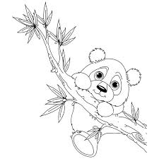 Coloriage Panda Accroche A Une Branche A Imprimer Gratuit Coloriage Panda Coloriage Coloriage Animaux