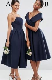 Navy Blue Cheap Mismatched Short Bridesmaid Dresses Under 100 Gdc1070 Navy Blue Bridesmaid Dresses Tea Length Bridesmaid Dresses Navy Bridesmaid Dresses