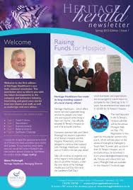 Take A Look At The Heritage Herald Our New Seasonal Company Newsletter Which Includes Information Healthcare Advertising Newsletter Design Company Newsletter