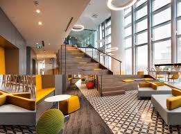 Allianz Offices Istanbul Office Snapshots Office Interior Design Commercial Interior Design Lobby Design