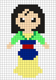 Mulan Perler Bead Pattern Dessin Petit Carreau Dessin Carreau Pixel Art Elephant