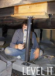 Floor Jack For Diy Sagging Floor Diy Home Improvement Home Improvement Projects Diy Home Repair