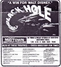 Ad For Walt Disney S The Black Hole From The Bulletin Philadelphia Sunday February 3rd 1980 Section The Black Hole Movie Black Hole Old Ads