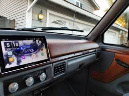 New Headunit And Vinyl Wrapped Part Of The Dash And Doors Thinking Of Painting The Interior Black Sometime In Ford Trucks F150 Ford Pickup Trucks Ford Diesel