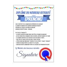 Diplome Humour Pour Un Depart En Retraite A Imprimer Et A Personnaliser Carte Retraite Depart Retraite Carte De Voeux Personnalisee