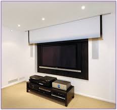 Install Projector Screen In Ceiling Google Search Kleine Heimkinos Heimkino Haus Interieu Design