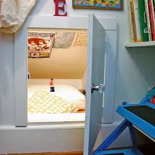 A Low Ceiling Crawl Space Transformed Into A Secret Hideaway In A Kid S Room Hidden Rooms Secret Rooms Attic Spaces