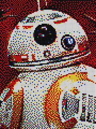 Bb8 Star Wars With Pixel Art Quercetti Star Wars Embroidery Pixel Art Grid Pixel Art Pattern