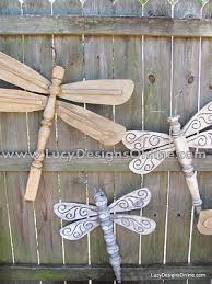 How Cool Fan Blades Table Legs Fireflies Dragonfly Wall Art Crafts Fence Decor