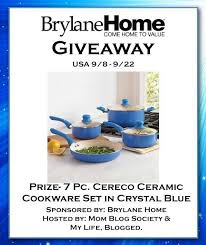Cook Beautiful With Brylane Home 7 Pc Cereco Ceramic Cookware Coupons Giveaways Saving Cookware Set Cookware Ceramics