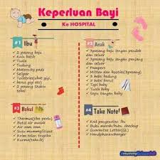 Faiza Faizul Barang Barang Keperluan Ibu Dan Bakal Bayi Dibawa Ke Hospital Baby Checklist Baby Bumps Baby