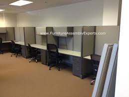 Used Office Cubicles Assembled And Reconfigured In Springfield Va By Furniture Assembly Experts Llc Furniture Furniture Assembly Commercial Office Furniture