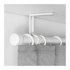 Betydlig Wall Ceiling Bracket White Ikea Diy Curtain Rods Curtain Rod Holders Ceiling Curtain Rod