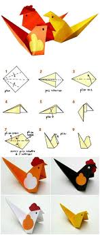 Diy Cocottes Et Poussins En Origami Idees Conseils Et Tuto Origami Origami Facile Tuto Origami Origami