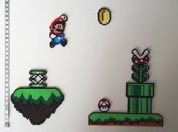 Tableau Mario En Mini Perle A Repasser Schemas De Bijoux En Perles Art Perle Perle A Repasser Modeles