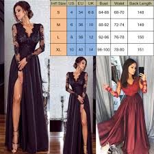 Women Lace Evening Party Ball Prom Gown Formal Cocktail Wedding Long Dress Maxi Dress Wedding Prom Gown Dresses