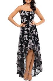 Free Shipping And Returns On Xscape Floral Embroidery High Low Cocktail Dress At Nordstrom Com P Floral High Low Dress High Low Cocktail Dress High Low Gown
