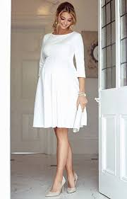 Sienna Maternity Dress Short Cream Maternity Wedding Dresses Evening Wear And Party Clothes By Tiffany Rose Stylish Maternity Outfits Pregnant Wedding Dress Maternity Dresses