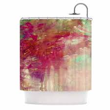Ebi Emporium Carnival Dreams 3 Red Beige Shower Curtain Pink Kess Inhouse Curtains Shower Curtain Shower Curtain Sets