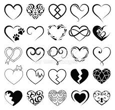 Set Of 25 Tattoo Hearts Image Vector Symbol Tatouages Minimalistes Tatouage Coeur Tatouage Facile