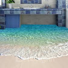 Beautiful Beach Pvc Non Slip Waterproof Eco Friendly Self Adhesive Floor Murals Floor Murals Floor Wallpaper Modern Floor Paint