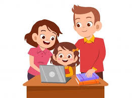 Parent Help Teach Kid Premium Vector Freepik Vector School People Kids Technology In 2020 Kids Clipart Free Teaching Kids Kids Clipart