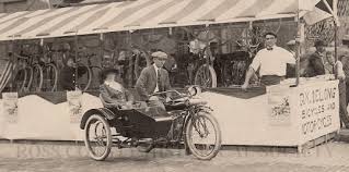 Couple In A Motorcycle With Side Car 1913 Chillicothe Vintage Photos Historical Society