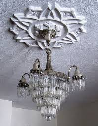 Plaster Ceiling Medallion With Antique Chandelier Ceiling Medallions Antique Chandelier Plaster Ceiling