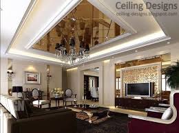Tray Ceiling Design With Mirror Ceiling Tiles Luxury Living Room Design Modern Style Living Room Minimalist Home Interior