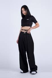 Hyein Seo Crop Tops Fashion Wide Pants