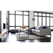 Dexter Arc Floor Lamp With Grey Shade Reviews Crate And Barrel Modern Sofa Sectional Home Room