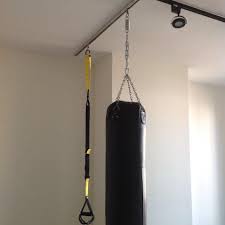 Tuffrail System To Mount Heavy Bags And Trx Suspension Training Kit Movability Allows You To Save Space By Allowing Gym Room At Home Gym Room Home Gym Garage