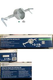 Braces And Brackets 45816 Commercial Electric Ceiling Fan Support Box Brace Kit 2 1 8 In Deep 4 In Wide Bu Commercial Electric Electric Box Boxes For Sale